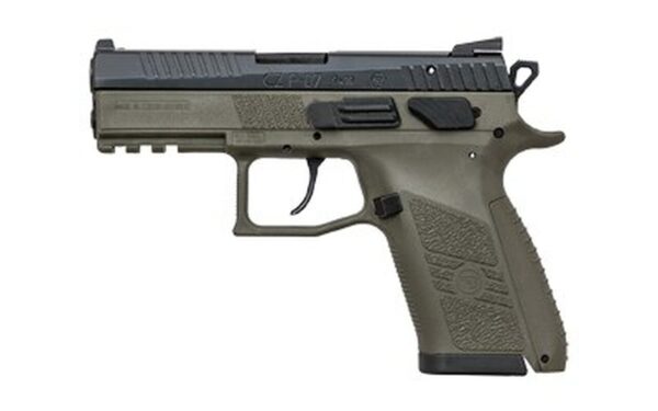 CZ P-07 Full-Size Single/Double 9mm 3.75" Barrel, OD Green Polymer Gri, 15rd