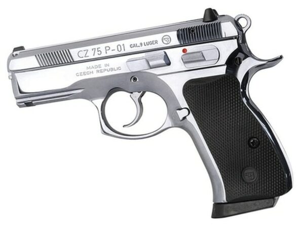 CZ P-01 9mm, High Polished Bright Stainless Steel, 3.8", 14rd