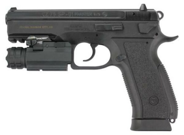 CZ 75 SP-01 Phantom 9mm Black 4.6" Barrel, Rail Mount Tac Light18rd Mag