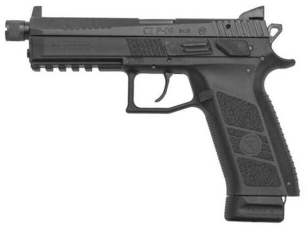 CZ P-09 SR 9mm, Black, 21rd, Night Sights, Threaded Barrel
