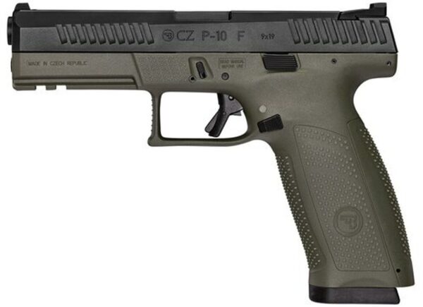 CZ P-10 Full Size, 9mm, 4.5" Barrel, 19rd, Night Sights, OD Green