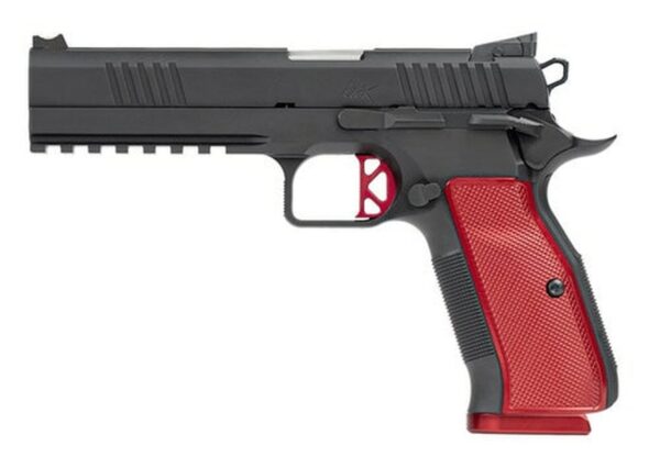 Dan Wesson DWX, SAO, Full Size, 9mm, 5" Barrel, Steel Frame, Black, Aluminum Grips, 19Rd, Ambidextrous Safety, Fiber Front & Adjustable Rear Sights