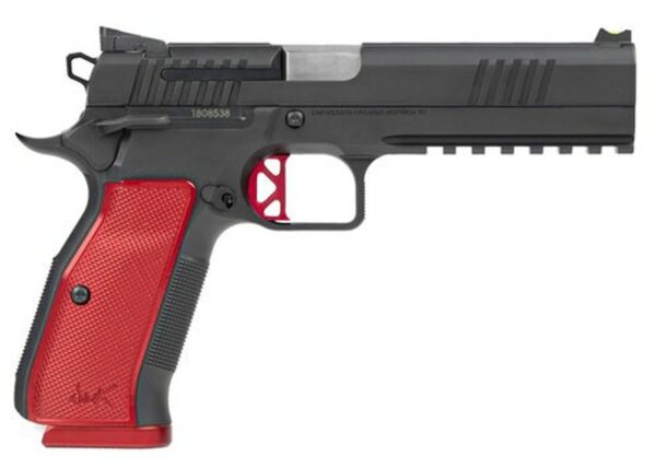 Dan Wesson DWX Single Action Only, Full Size, 40 S&W, 5" Barrel, Steel Frame, Black, Aluminum Grips, 15Rd, Ambidextrous Safety, Fiber Front & Adjustable Rear Sights