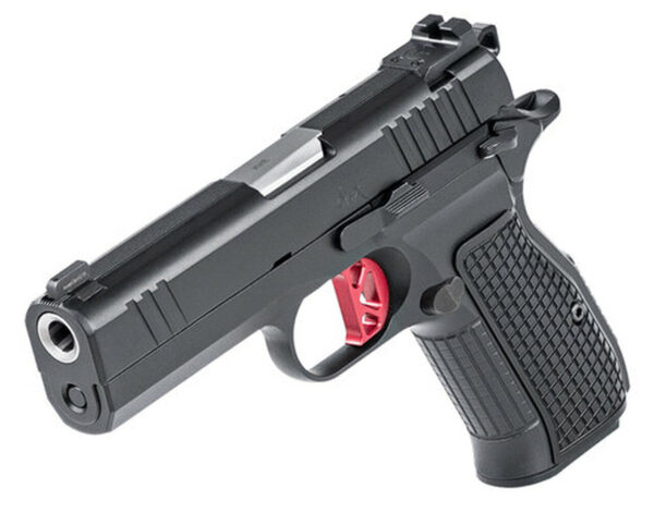 Dan Wesson DWX Single Action Only,Compact, 9mm, 4" Barrel, Aluminum Frame, Black, Aluminum Grips, 15Rd, Ambidextrous Safety, Front Night Sight Blacked Out Rear Sights, No Rail