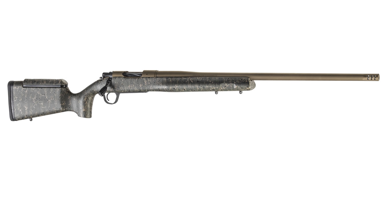 Mesa Long Range 6.5 PRC Bolt-Action Rifle with Bronze Cerakote Barrel and Green, Black and Tan Stock - Bolt-Action Rifles | The Gun Shop