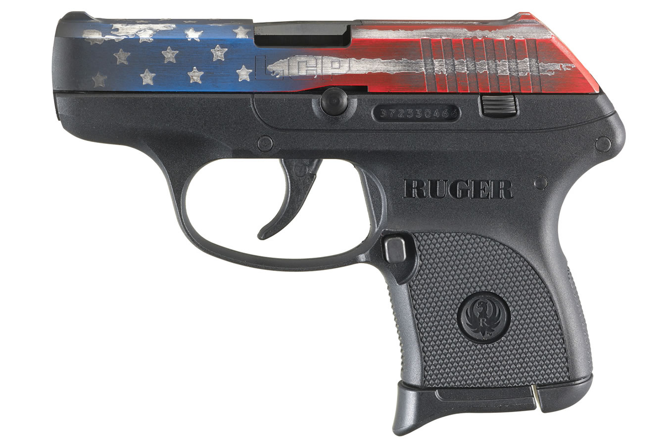 LCP 380 ACP Carry Conceal Pistol with American Flag Cerakote Slide - Firearms | The Gun Shop