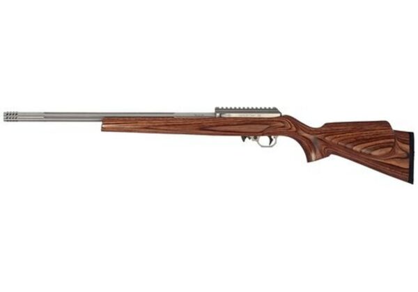 Volquartsen Deluxe .17 HMR, 20" Threaded Barrel, Brown Laminated Sporter Stock, 8rd