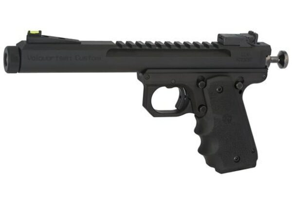 Volquartsen Scorpion Limited Model .22 LR, 6" Barrel, 1911 Style Frame, Hi-Viz Front With Target Rear, Hogue Grips, Black
