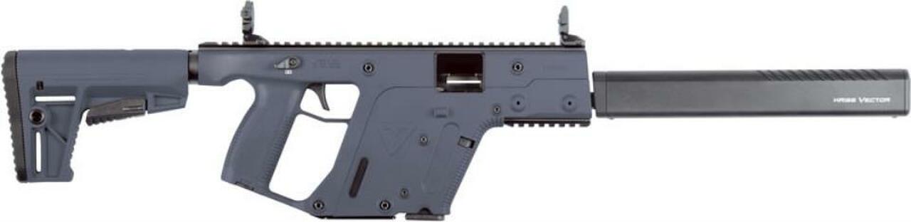 Kriss Vector CRB Enhanced Gen II, 9mm, 16" Shrouded Barrel, 17 rd, M4 Stock, Combat Grey