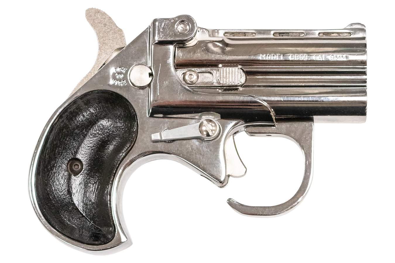 9mm Big Bore Derringer with Chrome Finish and Black Grips - Firearms | The Gun Shop