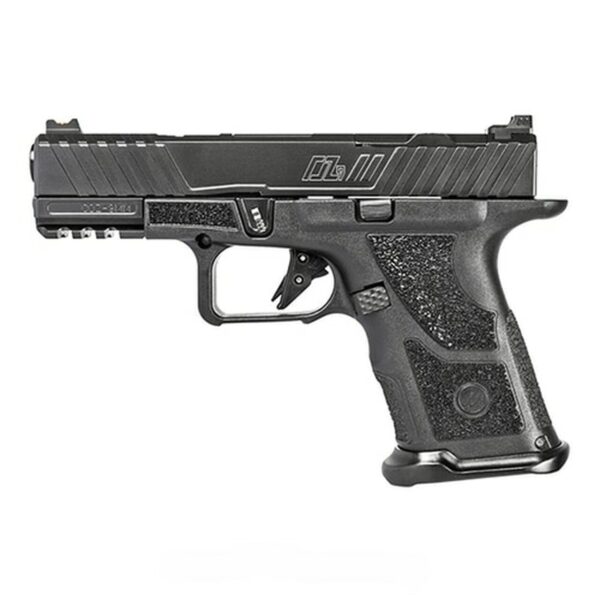 ZEV Technologies O.Z-9 Compact 9mm, 4" Match Grade Barrel, Steel Frame, Polymer Grip, Custom Black Slide And Barrel, 15Rd, ZEV PRO Flat Face Trigger, ZEV Magwell