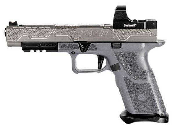 Zev Technologies O.Z-9 Competition 9mm, Single, 5" Barrel, Gray Polymer Grip, Titanium Gray Stainless Steel Slide, 17rd