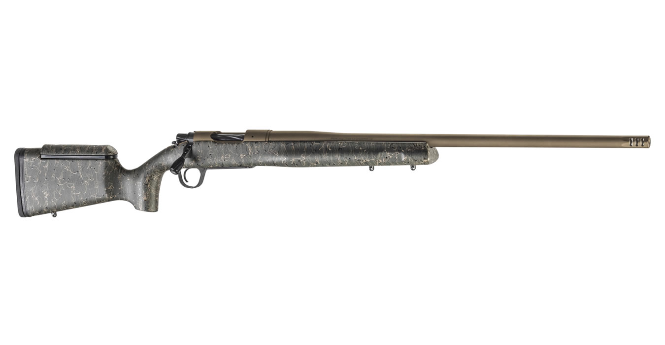 Mesa Long Range 300 PRC Bolt-Action Rifle with Green, Black and Tan Stock and Bronze Cerakote Barrel - Bolt-Action Rifles | The Gun Shop
