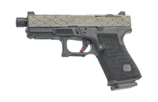 Zev Technologies Glock 19, 9mm, Grey Hex RMR Cut Slide, Threaded, Zev Fulcrum Trigger