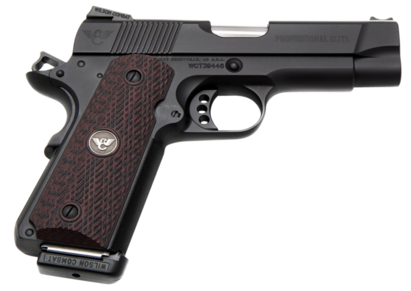Wilson Combat 1911 Professional Elite 45 ACP Single 4" Barrel Black Cherry G10 Grip Black Slide