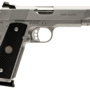 Wilson Combat 1911 CQB Elite 45 ACP, 5" Barrel, G10 Diagonal Grip, Black, SS Slide, 8rd