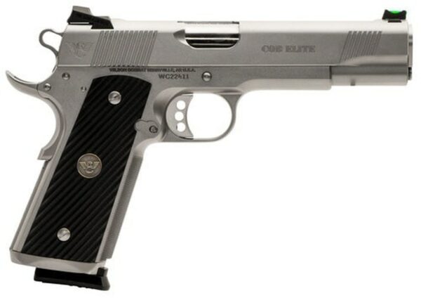 Wilson Combat 1911 CQB Elite 45 ACP, 5" Barrel, G10 Diagonal Grip, Black, SS Slide, 8rd