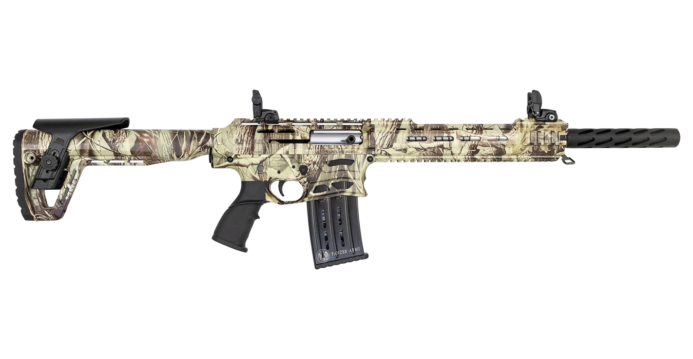 81195-DEFAULT-l AR Twelve Pro 12 Gauge Semi-Automatic Shotgun with Woodland Camo Finish - Firearms | The Gun Shop