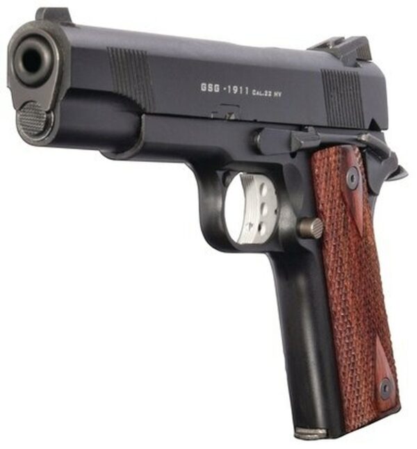 American Tactical, M1911, Semi-automatic, 22 LR, 5" Barrel, Blued, Wood Grips, 10Rd, Threaded