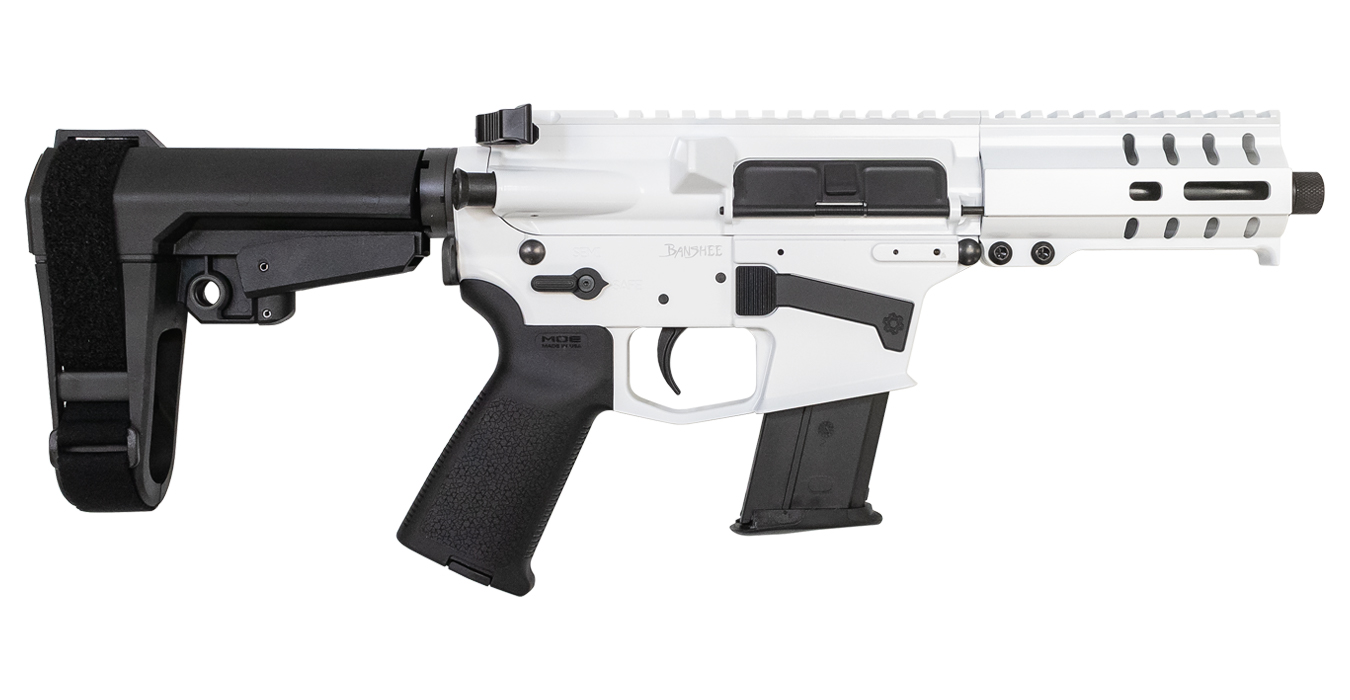 Banshee 300 Mk57 5.7x28mm Semi-Automatic Pistol with Storm Trooper White Cerakote Finish