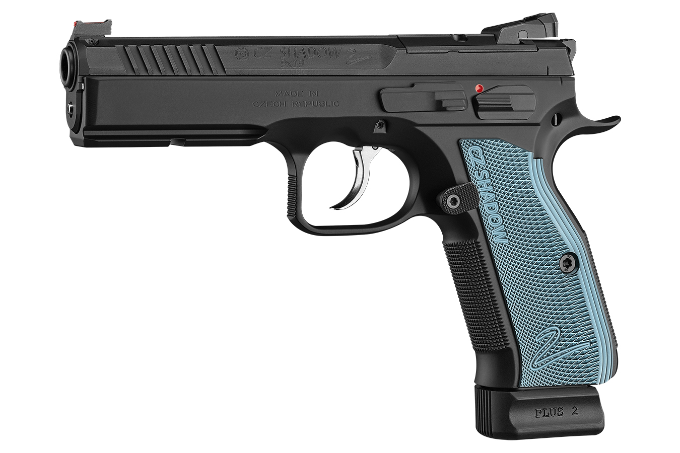 Shadow 2 9mm Optics Ready DA/SA Pistol with Blue Aluminum Grips - Firearms | The Gun Shop