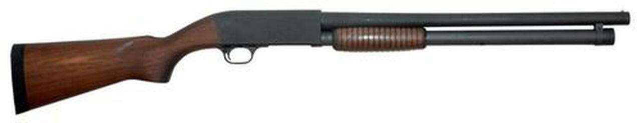 Ithaca Model 37 Defense 12G, 20". 8 Shot Extended, Walnut Stock