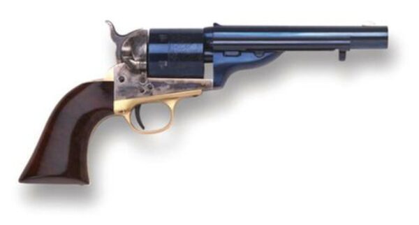 Cimarron 1872 Open Top Navy .38 Spl & Colt 5.5" Barrel Standard Blue Finish Walnut Grip