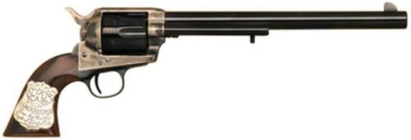 Cimarron Wyatt Earp Limited Edition .45 Long Colt 10 Inch Blued Barrel One Piece Walnut Grip With Inlaid Silver Plaque