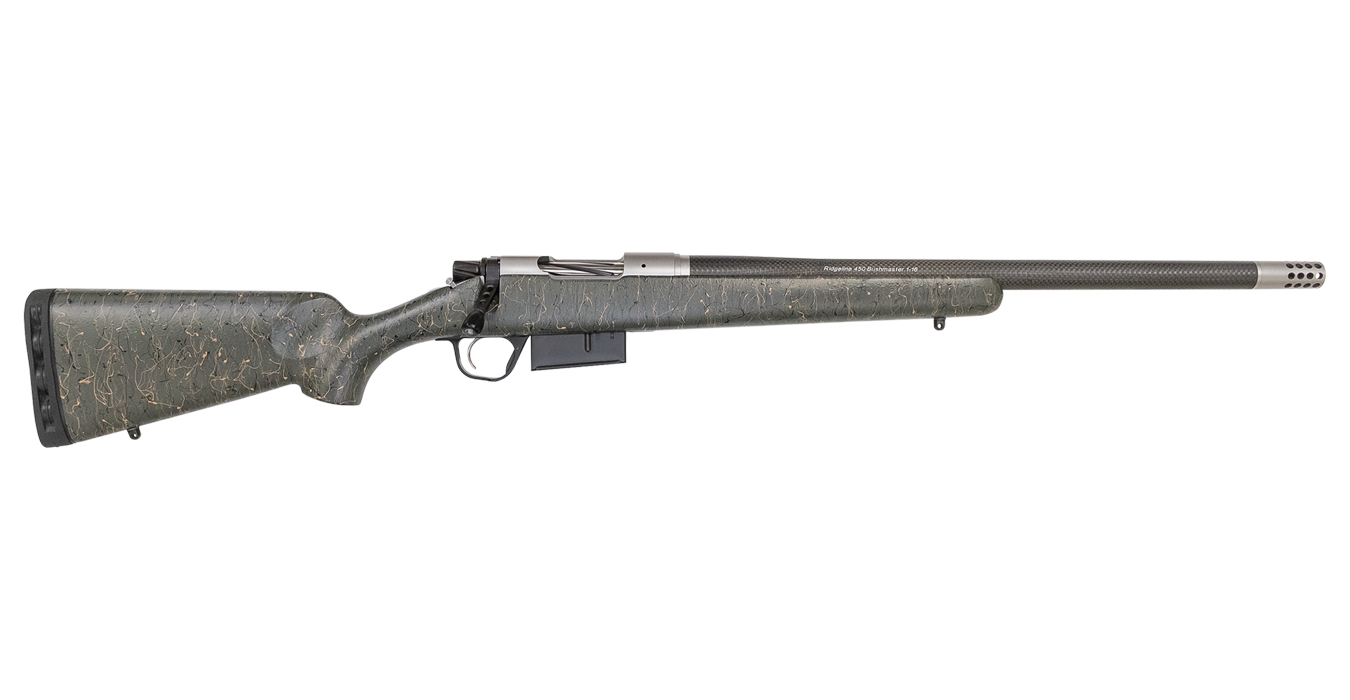 Ridgeline 450 Bushmaster Bolt-Action Rifle with Green/Black, Brown Web Stock - Bolt-Action Rifles | The Gun Shop