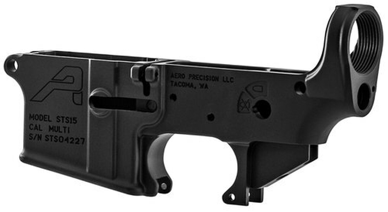 Aero Precision STS AR-15 Stripped Lower Receiver, Black