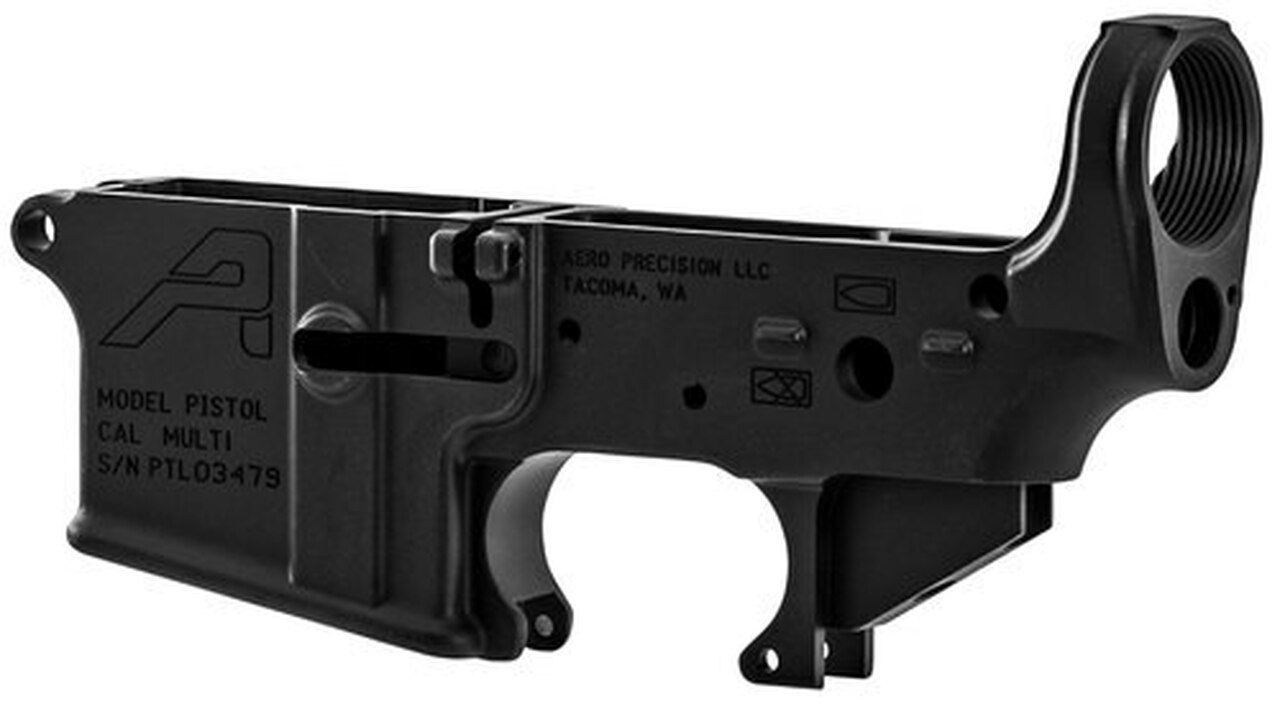 Aero Precision AR-15 Pistol Marked Stripped Lower Receiver, Black