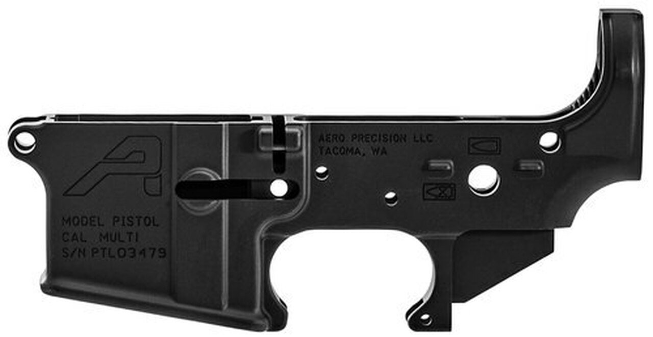 Aero Precision AR-15 Pistol Marked Stripped Lower Receiver, Black