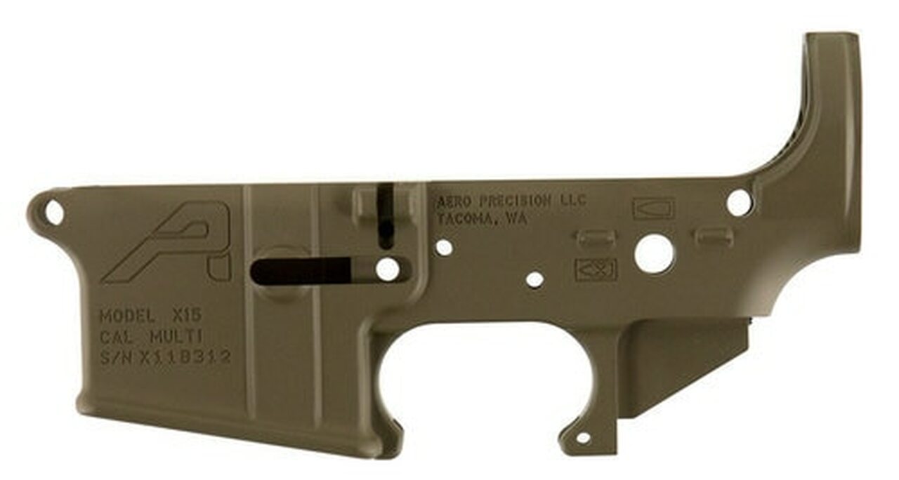 AERO Stripped Lower, Gen 2, Semi-automatic, 223 Rem/556NATO, Flat Dark Earth