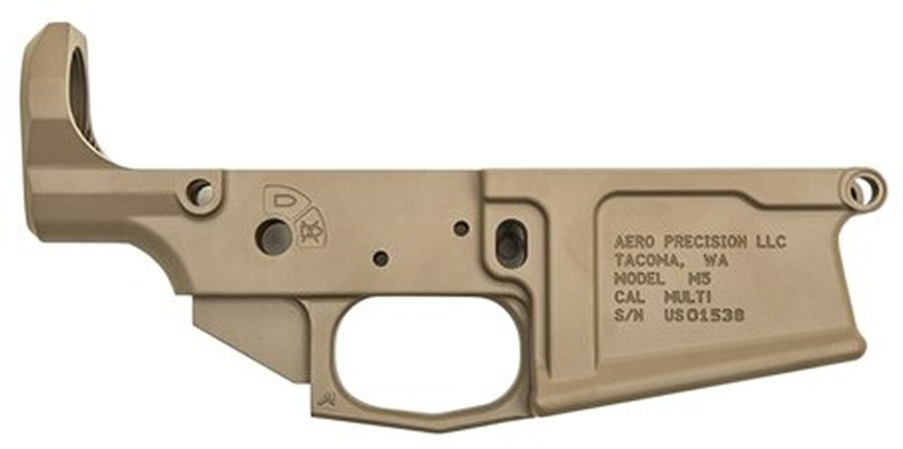 Aero Precision AR-15 M5 308 Stripped Lower Receiver, Flat Dark Earth