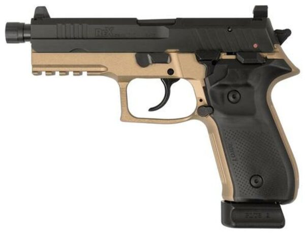 Arex Rex Zero 1T Tactical, 9mm, 4.9" TB, 20rd, Flat Dark Earth Frame/ Black Slide