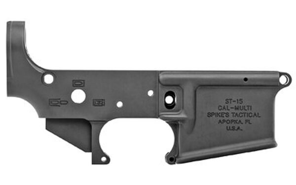 Spikes No Logo II Stripped Lower Receiver, Black
