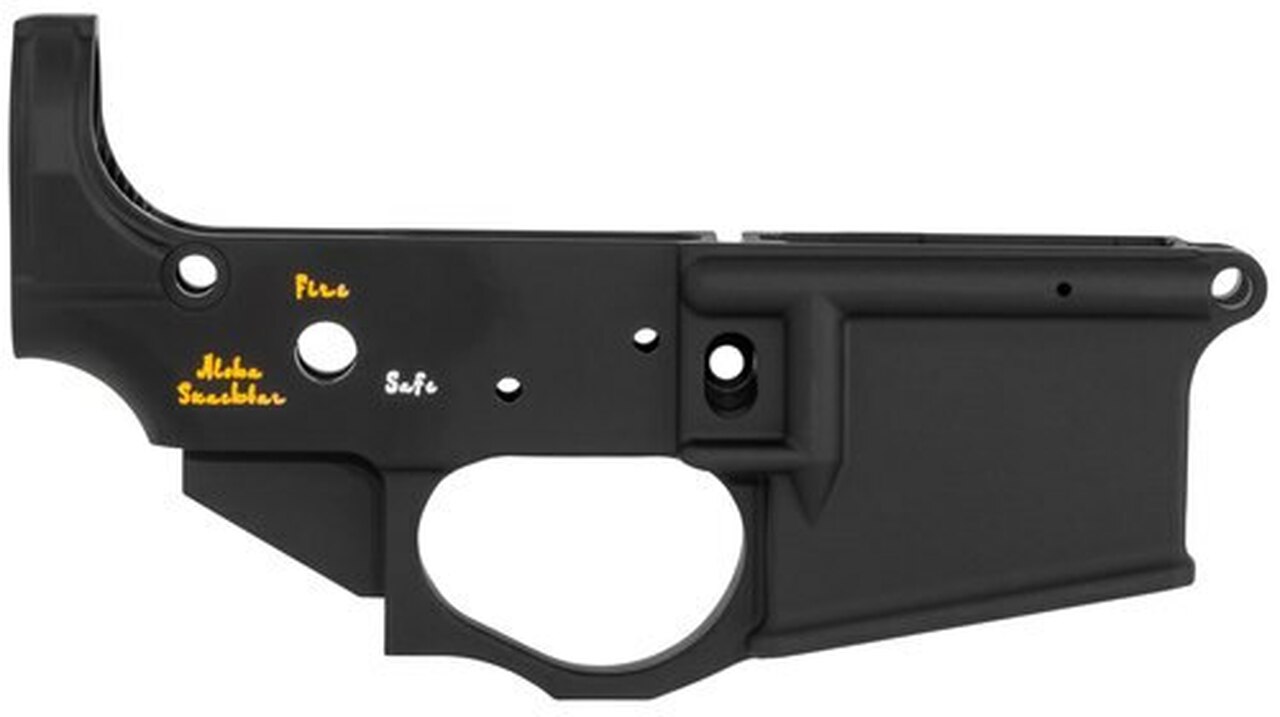 Spikes Pineapple Grenade AR Lower, Multi-Caliber, Black Hardcoat Anodized