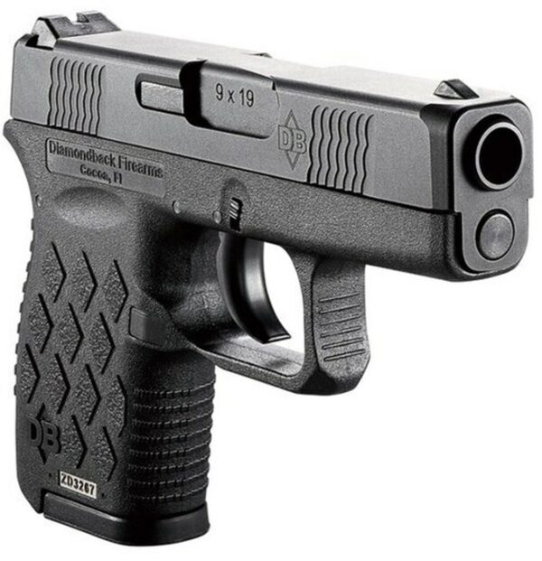 Diamondback DB9 9mm, 3" Barrel, Black Slide, Polymer, 6rd