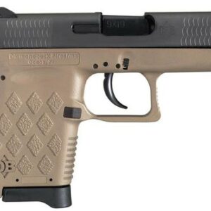 Diamondback Micro-Compact DAO 9mm 3" Barrel, Flat Dark Earth Poly Grip/Frame Black Slide, 6rd