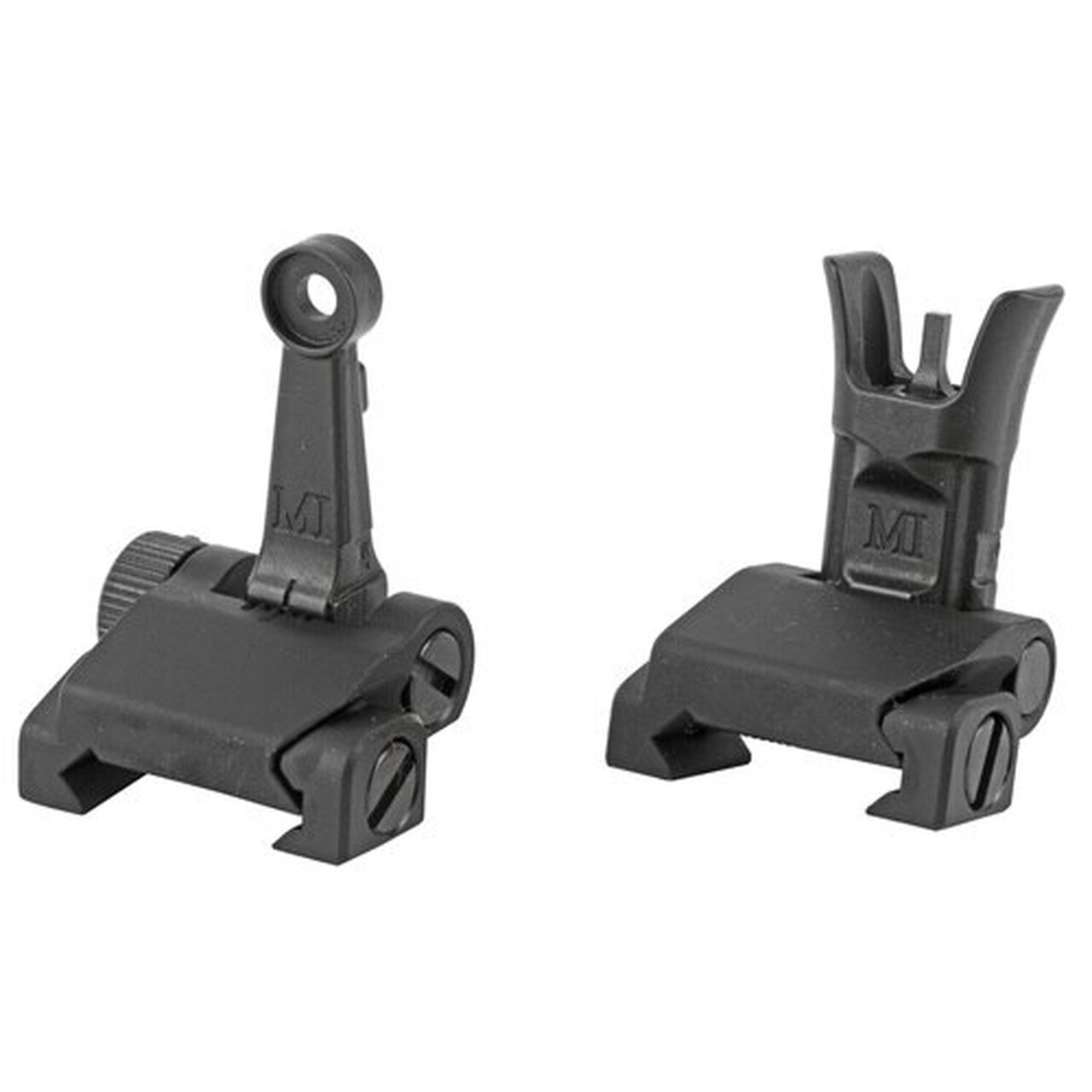 Midwest Combat Rifle Sight Set, Adjustable Front and Rear Sight, Low Profile, Flip-Up, Includes A2 Sight Tool, Black
