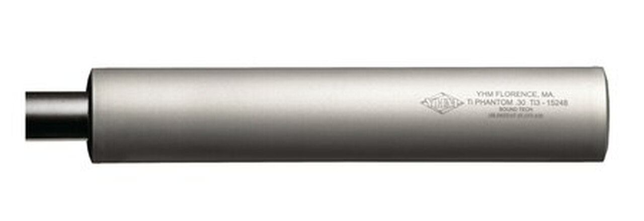 YHM Titanium Q.D. Phantom .30 Caliber Suppressor With Flash Hider Mount 8.5 Inches Black Matte Finish 1/2-28 TPI - All NFA Rules Apply