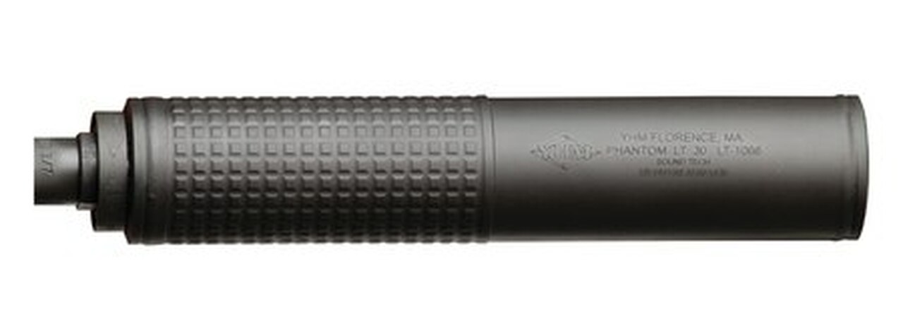YHM Stainless Q.D. Phantom LT .30 Caliber Suppressor With Muzzle Brake Mount 7.625 Inches Matte Black 1/2-28 TPI - All NFA Rules Apply
