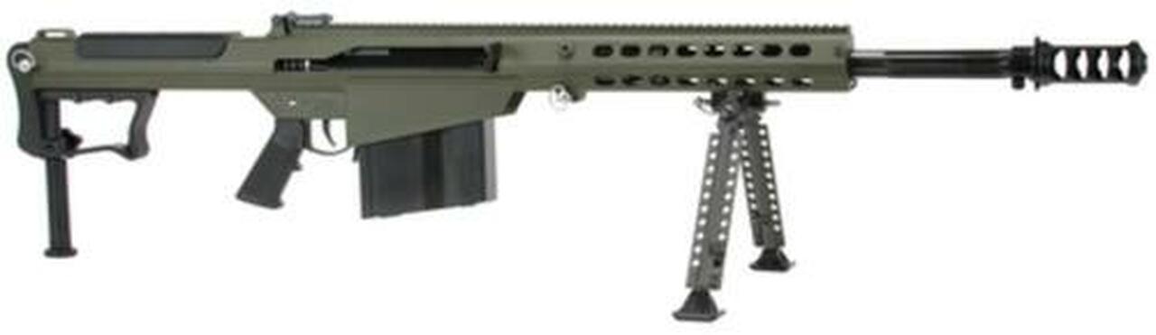 Barrett M107A1 .50 BMG, 20" Chrome Lined Fluted Barrel, Black Muzzle Brake, Olive Drab Cerakoted Receiver, 10rd
