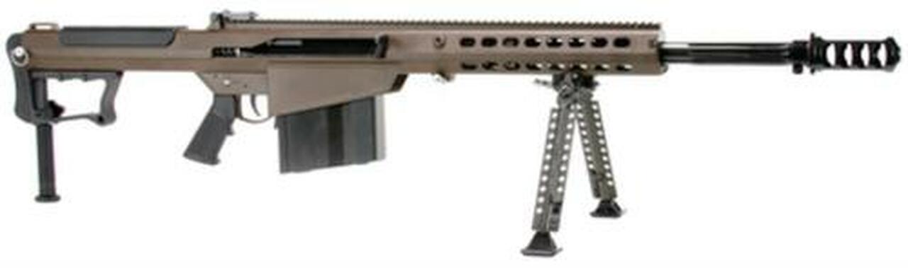 Barrett M107A1 .50 BMG, 20" Chrome Lined Fluted Barrel, Black Muzzle Brake, Multi Role Brown Cerakoted Receiver, 10rd