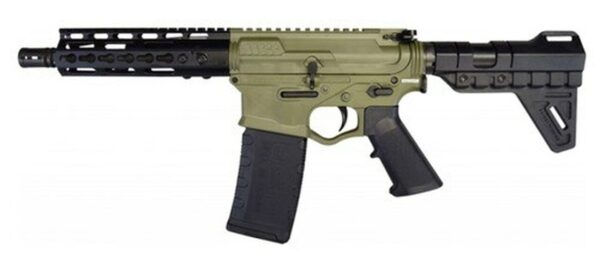 ATI Omni Hybrid Maxx P4 5.56/.223, 7.5" Barrel, Keymod, Blade Brace, Battlefield Green, 30rd