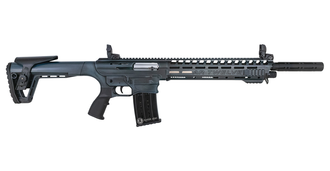82143-DEFAULT-l AR Twelve 12 Gauge Semi-Auto Shotgun with Distressed Blue Finish - Firearms | The Gun Shop