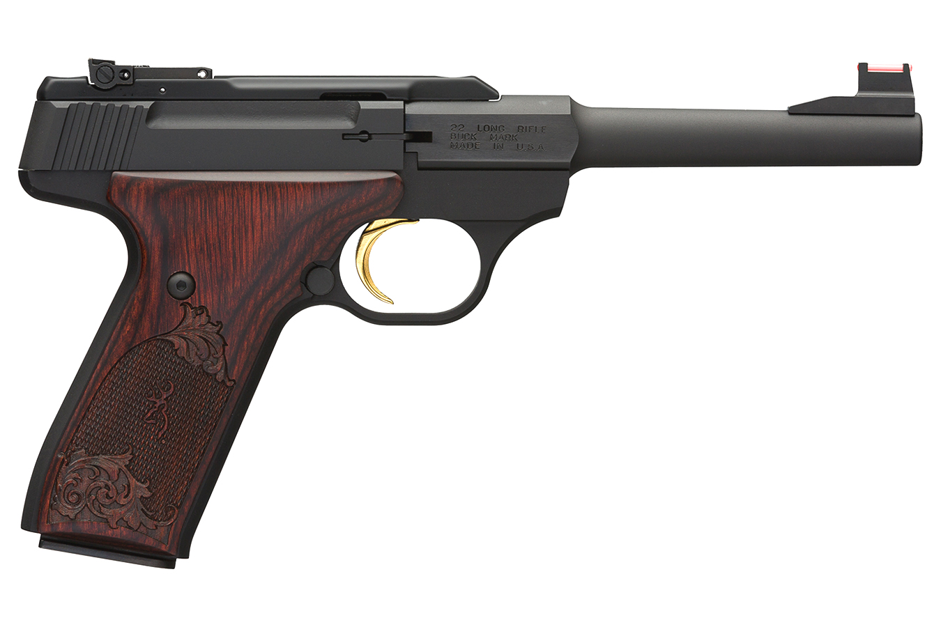 Buck Mark Challenge 22LR Pistol with Brown Wood Textured Grips - Firearms | The Gun Shop