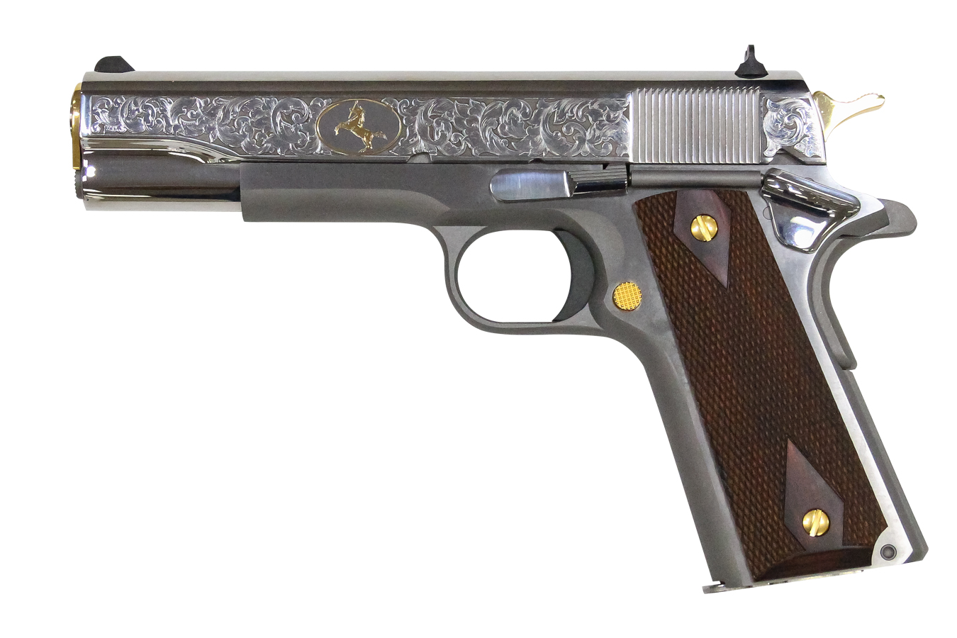 1911 Heritage .38 Super Full-Size Stainless Pistol with Custom Scroll Engraving - 1911 Pistols | The Gun Shop