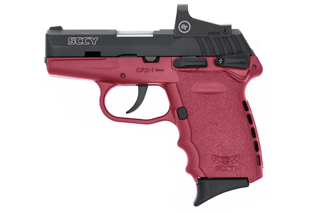 CPX-1 9mm Pistol with Crimson Frame and Crimson Trace Red Dot - Firearms | The Gun Shop