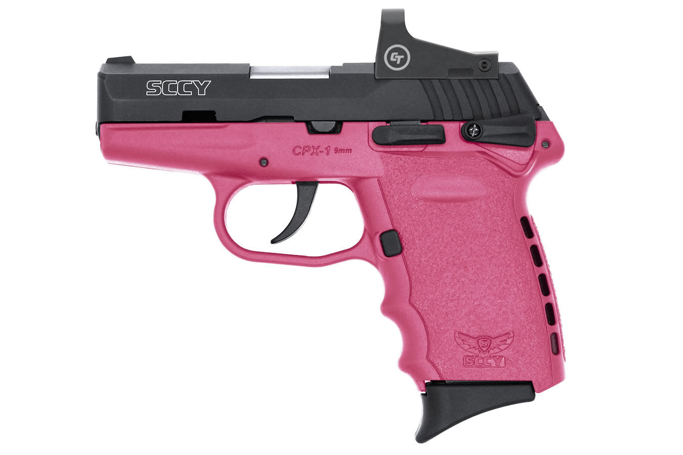 CPX-1 9mm Pistol with Pink Frame and Crimson Trace Red Dot - Firearms | The Gun Shop